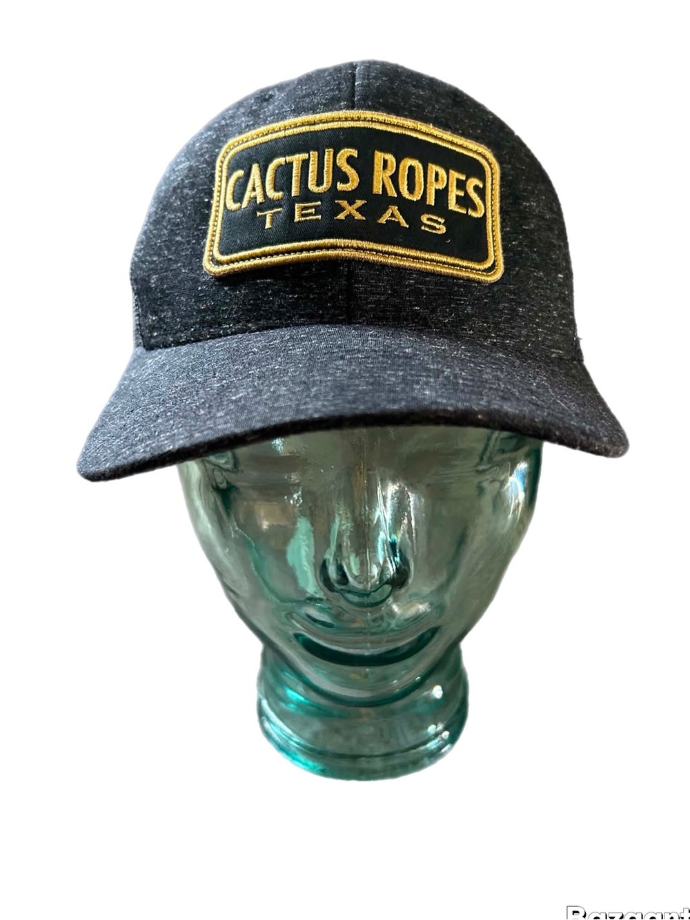 Hooey Cactus Ropes Cap Hat Texas Black/Gold Patch Baseball Mesh Back One Size